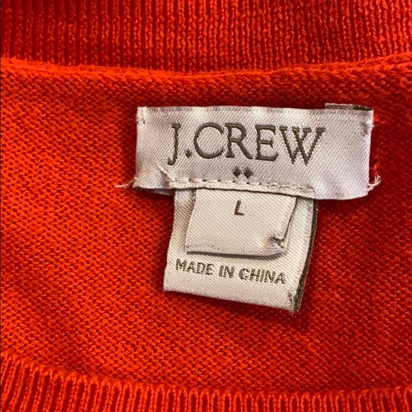 Orange and White J.Crew Sweater, large - Picture 3 of 3
